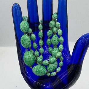 Graduated Peking Glass Knotted Necklace